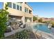 Virtually staged patio with pool and spa at 31 Vista Outlook St, Henderson, NV 89011