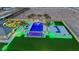 Aerial view of a luxury property with a large pool and landscaping at 4160 W Ford Ave, Las Vegas, NV 89139