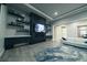 Home entertainment center with built-in shelving and fireplace at 4160 W Ford Ave, Las Vegas, NV 89139