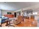 Open living room with hardwood floors and kitchen views at 1818 Waldman Ave, Las Vegas, NV 89102