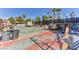 Shared tennis court with surrounding landscaping at 1818 Waldman Ave, Las Vegas, NV 89102