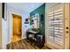 Entryway with vanity, mirror, and view of bathroom at 3698 Rawhide Ct, Las Vegas, NV 89120