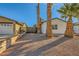 Landscaped front yard with mature palm trees at 3698 Rawhide Ct, Las Vegas, NV 89120