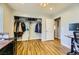 Home office with built-in shelving and closet at 3698 Rawhide Ct, Las Vegas, NV 89120