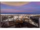 Relax on the balcony, offering breathtaking city views and a comfortable seating area at 322 Karen Ave # 3707, Las Vegas, NV 89109