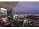 Balcony with seating area offering panoramic views of the city skyline at 322 Karen Ave # 3707, Las Vegas, NV 89109