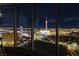 Stunning panoramic city view at night showcased through expansive windows at 322 Karen Ave # 3707, Las Vegas, NV 89109