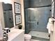 Stylish bathroom with a large walk-in shower at 114 Antler Square Ln, Henderson, NV 89011