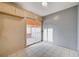 Kitchen with sliding door to a patio and grey wall at 1565 Pasture Ln, Las Vegas, NV 89110