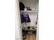 Well-organized closet with shelving and hanging space at 2028 College Pl, Las Vegas, NV 89156