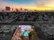 Aerial view of a house with pool, showcasing city skyline views at 2500 W Oakey Blvd, Las Vegas, NV 89102