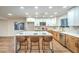 Modern kitchen with light wood cabinets and large island at 2500 W Oakey Blvd, Las Vegas, NV 89102