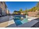 Stunning pool with waterfall and pergola at 5728 Collier Falls Ave, Las Vegas, NV 89139