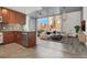 Sun-filled living area with a modern kitchen, large windows, and comfortable furnishings at 353 E Bonneville Ave # 313, Las Vegas, NV 89101