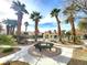 Walk through the palm tree lined paths to the community pool at 6409 Sierra Diablo Ave, Las Vegas, NV 89130