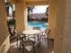 Community patio area with seating for four at 6409 Sierra Diablo Ave, Las Vegas, NV 89130