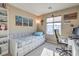 The neutral decor in this bedroom makes it the perfect getaway at 6482 Twin Harbors Ct, Las Vegas, NV 89141