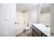 Clean bathroom boasts a tub/shower combo, and single sink vanity at 8455 W Sahara Ave # 154, Las Vegas, NV 89117