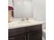 Clean bathroom with single vanity and modern fixtures at 144 Juliette Pointe Ln, Henderson, NV 89011