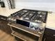 Stainless steel gas range with five burners and double oven at 144 Juliette Pointe Ln, Henderson, NV 89011