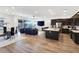 Modern kitchen with island and stainless steel appliances at 144 Juliette Pointe Ln, Henderson, NV 89011