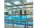 Large indoor swimming pool with skylights and seating at 3020 Ripon Dr, Las Vegas, NV 89134