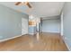 Light hardwood floors and open living space at 7701 Himalayas Ave # 104, Las Vegas, NV 89128