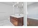 Bathroom with dual vanity, marble countertops, and modern fixtures at 4471 Dean Martin Dr # 801, Las Vegas, NV 89103