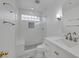 Clean bathroom with walk-in shower and modern vanity at 9112 Eagle Ridge Dr, Las Vegas, NV 89134