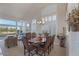 Traditional dining room with wood table and chairs at 9112 Eagle Ridge Dr, Las Vegas, NV 89134