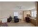 Bright home office features built-in cabinetry and window seating at 9112 Eagle Ridge Dr, Las Vegas, NV 89134