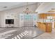 Bright dining area with a chandelier and kitchen access at 1550 Desertaire Way, Las Vegas, NV 89110