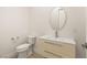 Modern powder room featuring a stylish vanity and sleek design at 1725 Bannie Ave, Las Vegas, NV 89102