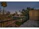 Evening view of the patio with city views and a gazebo at 2205 Alia Ct, Las Vegas, NV 89102