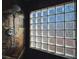 Shower with glass block window and modern fixtures at 2205 Alia Ct, Las Vegas, NV 89102