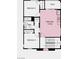 Upstairs floor plan featuring bedrooms, multi-gen living space, bathroom, and deck access at 633 N Water St, Henderson, NV 89015
