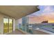 This balcony provides an elevated perspective of the city, highlighted by towering buildings and clear railings at 2747 Paradise Rd # 2206, Las Vegas, NV 89109