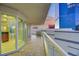 This balcony provides access to stunning city views with modern railings and tiled flooring at 2747 Paradise Rd # 2206, Las Vegas, NV 89109