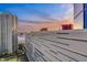 This cityscape showcases contemporary buildings, sports facilities, and lush greenery, captured under a twilight sky at 2747 Paradise Rd # 2206, Las Vegas, NV 89109