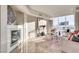 Bright living room with fireplace, city views, and modern furnishings at 2747 Paradise Rd # 2206, Las Vegas, NV 89109