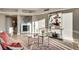 Bright living room with a modern fireplace and an open layout at 2747 Paradise Rd # 2206, Las Vegas, NV 89109