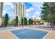 Well-maintained pickleball courts surrounded by lush greenery and modern architecture for active recreation at 2747 Paradise Rd # 2206, Las Vegas, NV 89109