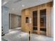 Modern sauna room featuring wooden walls and benches, providing a relaxing and rejuvenating experience at 2747 Paradise Rd # 2206, Las Vegas, NV 89109