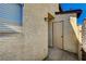 View of the side yard with storage area at 537 Kristin Ln, Henderson, NV 89011