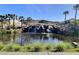 Serene waterfall and pond landscape in Lake Las Vegas community at 23 Cresta Villa Ct, Henderson, NV 89011