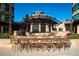 Outdoor kitchen with bar seating and pergola at 9101 Alta Dr # 1406, Las Vegas, NV 89145
