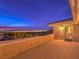 Balcony with stunning panoramic views of city lights at night at 3 Palmbrook Ln, Henderson, NV 89052