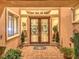 Elegant entryway with double doors and decorative glass at 3 Palmbrook Ln, Henderson, NV 89052