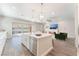 Modern kitchen with island and access to backyard at 421 Point Sur Ave, Las Vegas, NV 89138