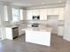 Modern kitchen with white cabinets and stainless steel appliances at 4763 Illustria Ave, Las Vegas, NV 89141